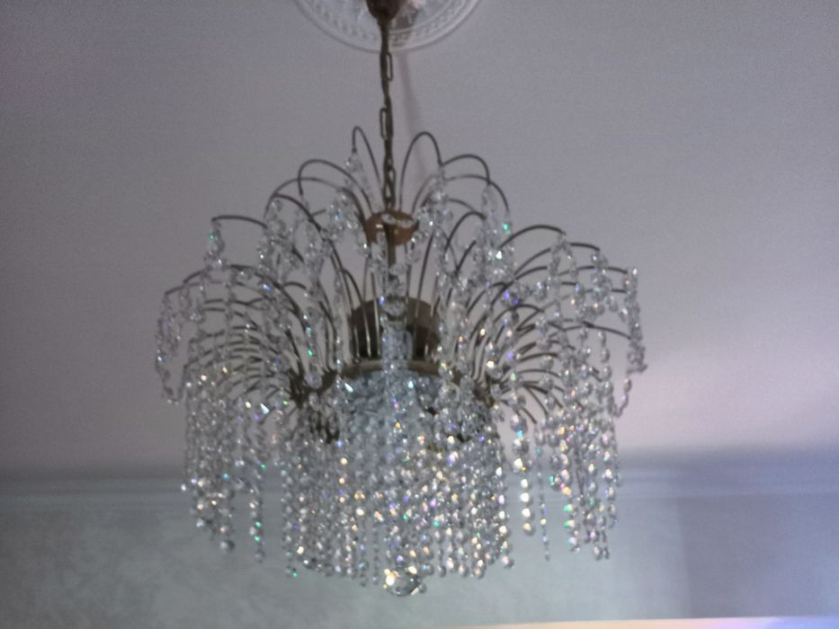 Люстра хрустальная Preciosa Чехословакия "Фонтан"