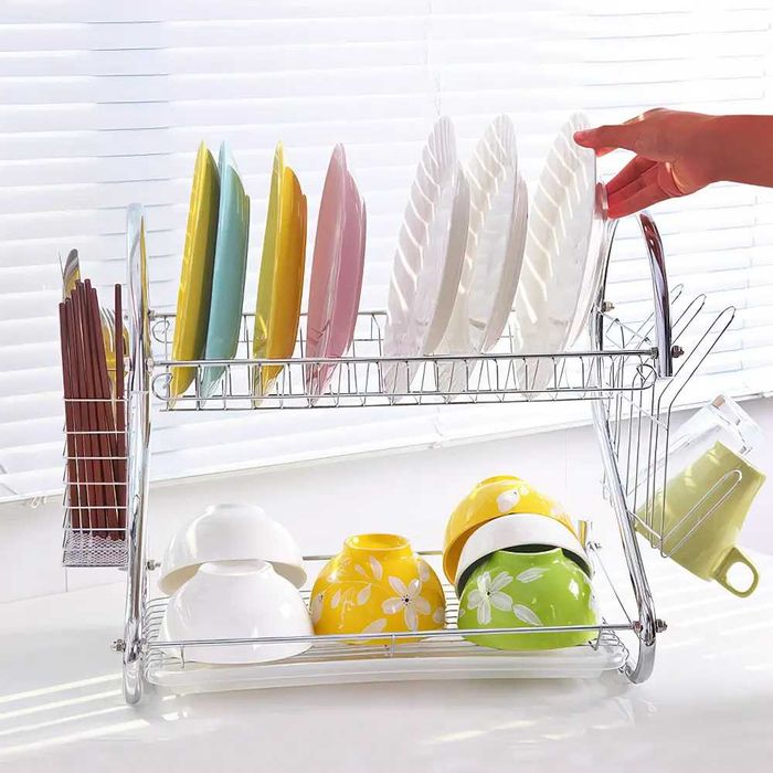 Двухслойная сушилка для посуды из Нержавеюшей стали