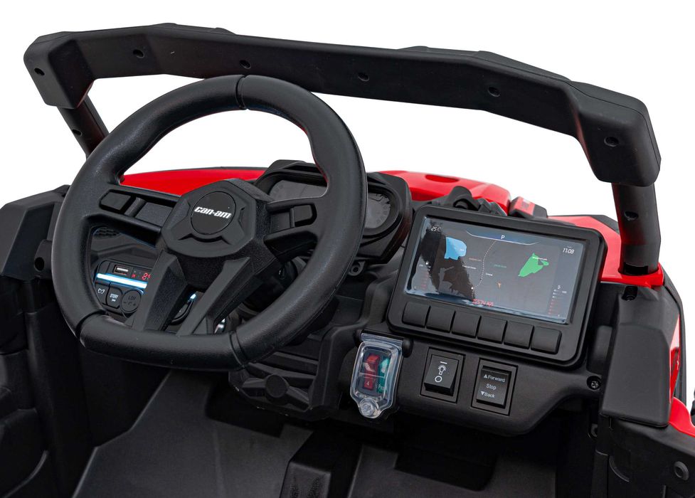 UTV electric pt copii Can-Am Maverick 24V 800W 4x4 (CA003) Rosu