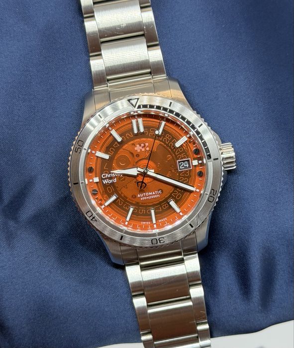 Мъжки часовник Christopher Ward C60 Sapphire Orange