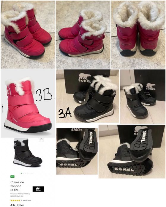 Cizme,ghete iarna incaltaminte bebe/fete/baieti Crocs,Sorel,H&M20-29EU