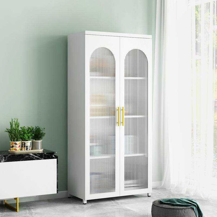 Сервант для посуды с полками и дверцами белый и черный в наличии есть