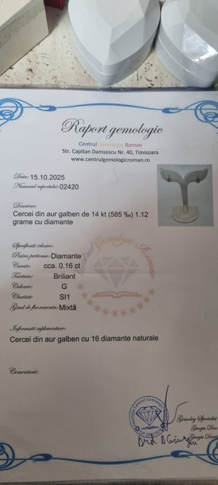 Cerceii  cu diamante naturale