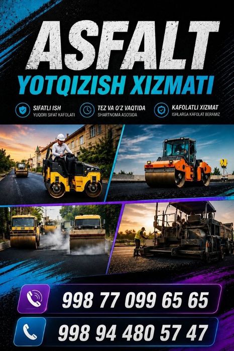 Asfalt yotqizish xizmati