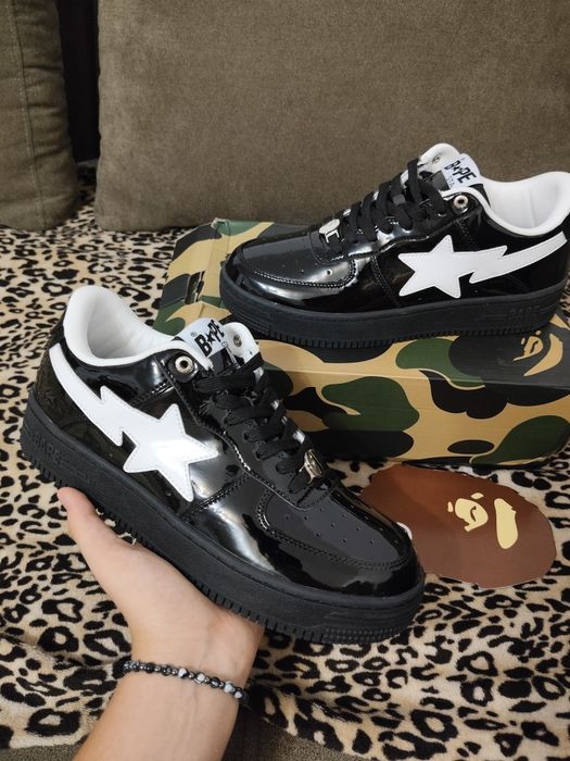 Sneaker Bapesta Negru Patent