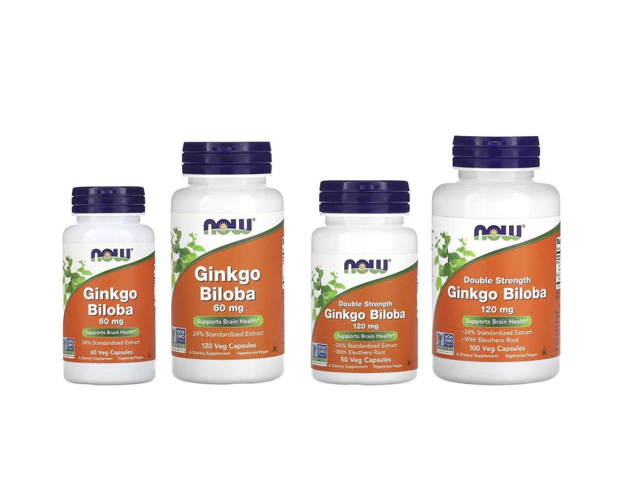 NOW Foods Гинкго билоба Ginkgo Biloba Ginkgo Biloba 60 мг и 120 мг