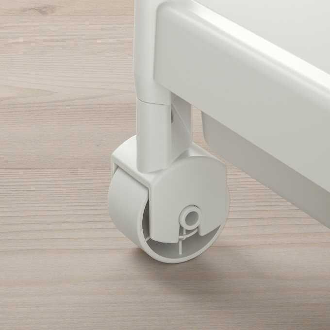 Етажерка за баня с колелца - количка 2в1, 3 нива, 71х54х18см