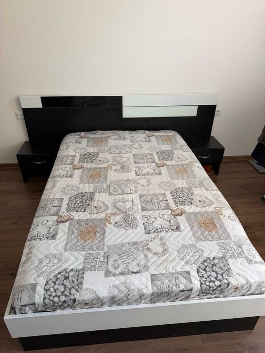 Спален комплект - спалня + гардероб + 2 нощни шкафчета + матрак