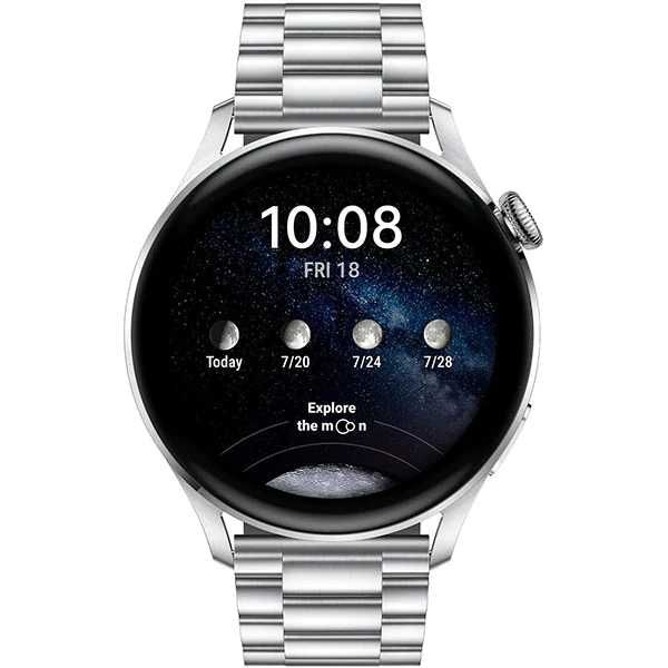Smartwatch HUAWEI Watch 3 46mm, eSIM, Android iOS, Stainless Steel Strap Nou Sigilat