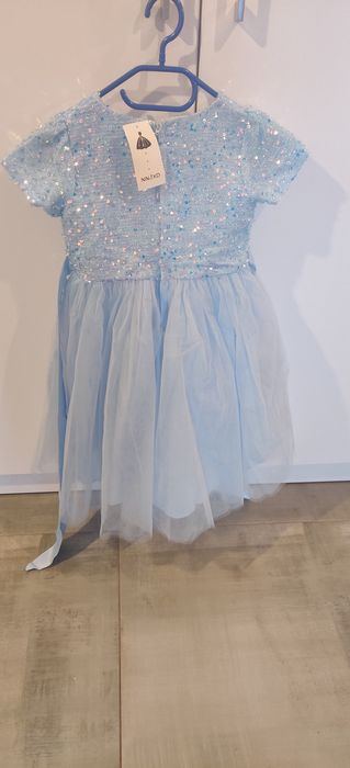 Rochita  fete ocazie 6-8 ani bleu noua cu eticheta nunta botez reveli