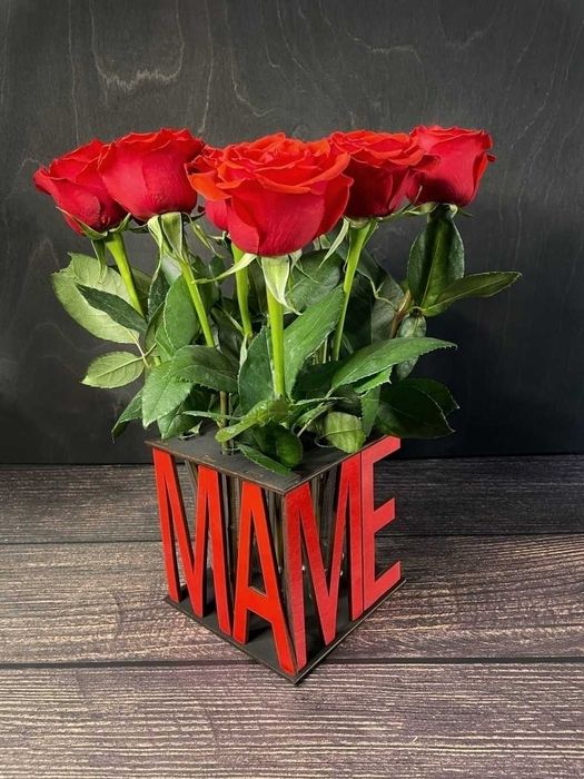 Интерьерная ваза с колбами "МАМЕ"