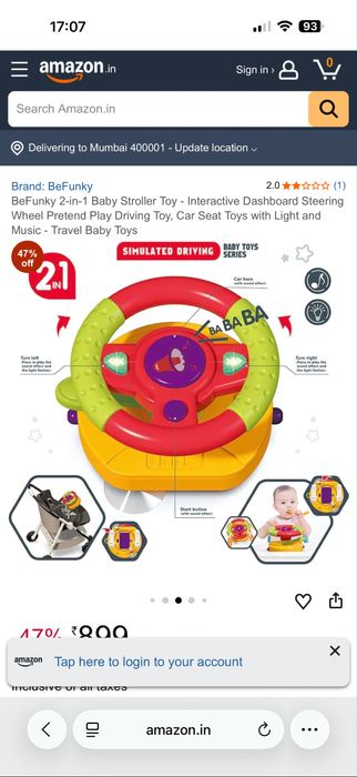 Jucarie volan simulator cu sunete si muzica - 2 in 1