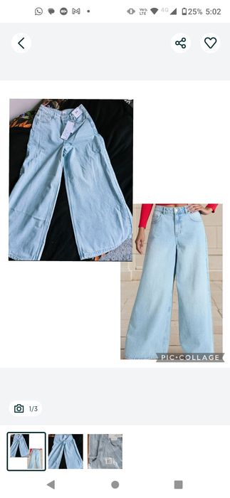 Blugi M largi ( noi cu eticheta ) talie inalta