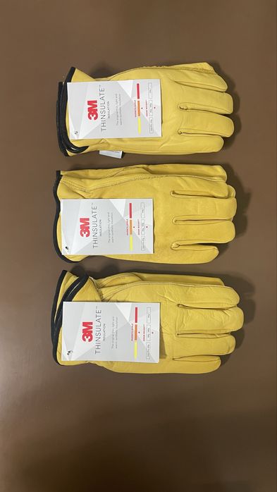 Зимние универсальные кожаные перчатки с утеплителем 3M Thinsulate