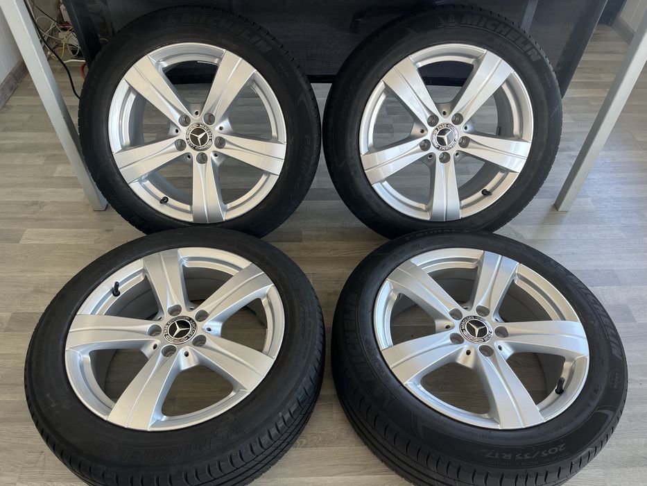 Оригинални джанти 17 цола 5х112 за Мерцедес с летни гуми 205/55/17