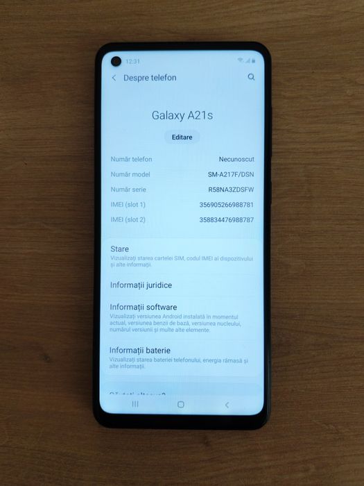 Samsung Galaxy A21s Dual SIM, stare buna + card memorie
