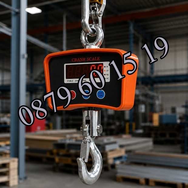 Цифрова висяща кранова везна до 500 кг с LCD дисплей