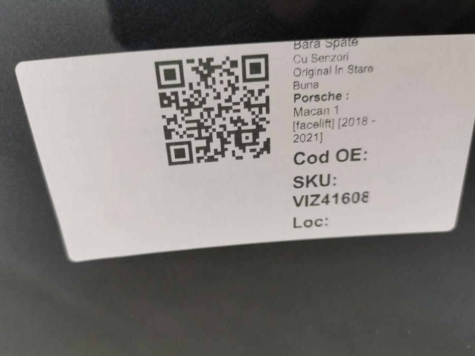 Задна броня Порше Макан / Porsche Macan 1 [фейслифт] С датчици, оригин
