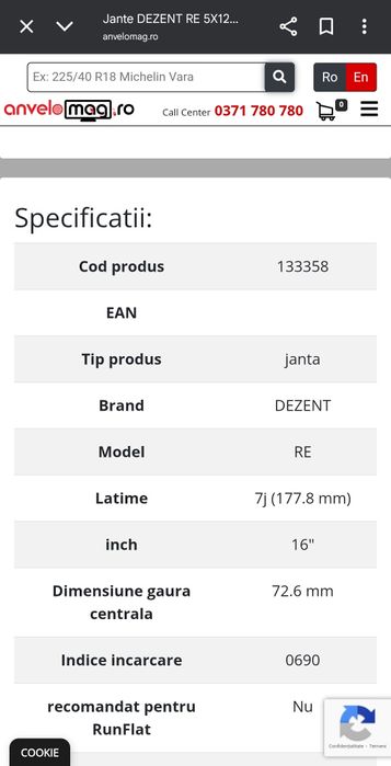 Jante R16 5x120 Dezent ET35