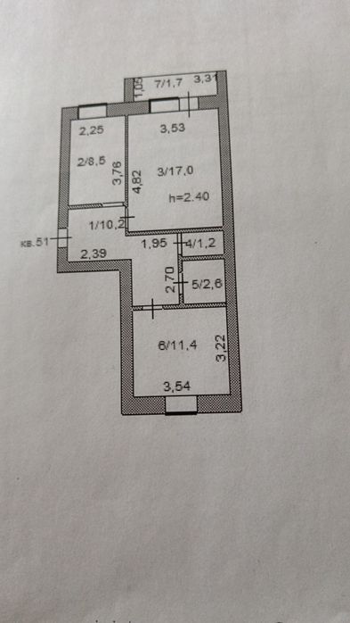 Продам 2х ком квартиру