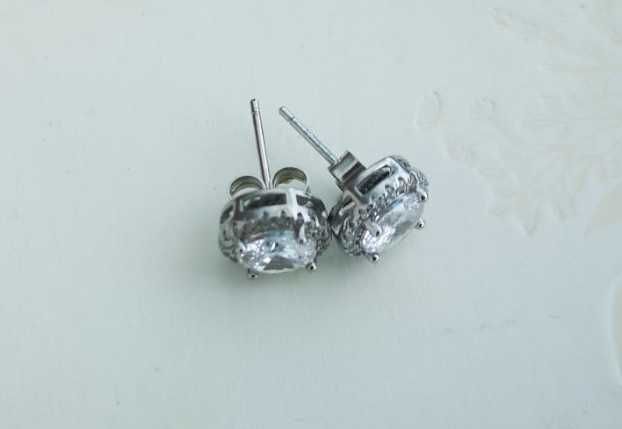 Сребърни обеци на винт 925