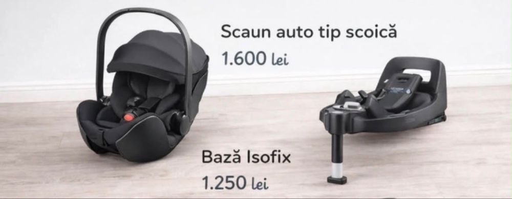 Scoica auto + baza isofix + adaptori Britax Römer