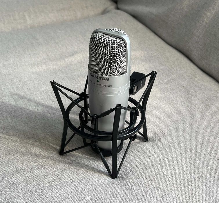 Microfon condensator USB Samson C01U cu shockmount LYX Pro MKS-1B