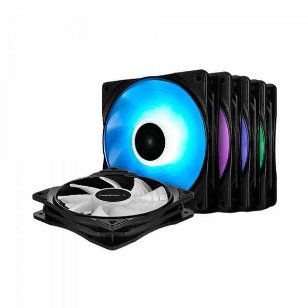 net Кулер кейса Case Cooler Deepcool RF120M RGB LED Fan(5в1) Black 1.4
