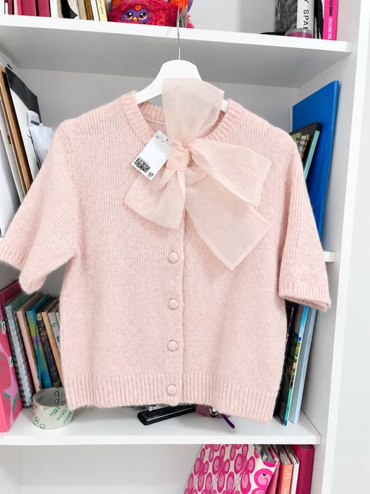 Cardigan roz pastel cu funda - H&M