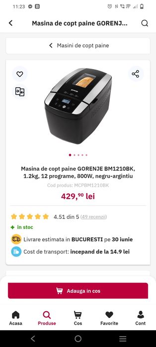 Gorenje masina de facut paine