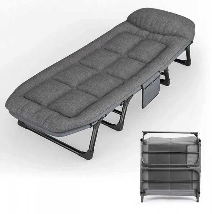 XXXL Сгъваемо походно легло тип шезлонг 200x70x35 см ДО 300 КГ