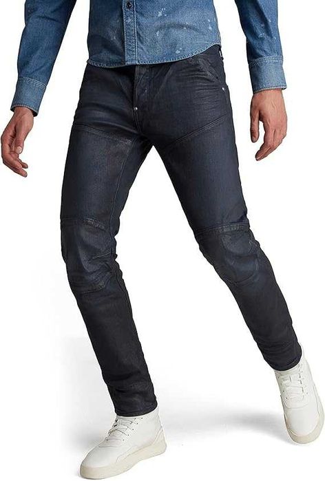 НОВИ G Star 5620 Elwood 3D Slim Jeans Dry Waxed Cobler дънки W33 L36