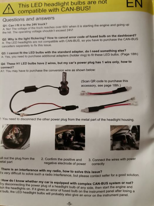 set de becuri LED pentru faruri auto