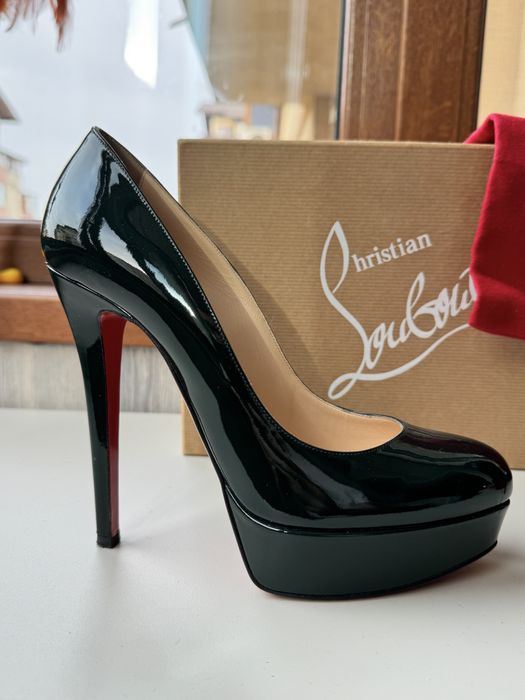 Pantofi toc Louboutin Bianca verde inchis lac 37