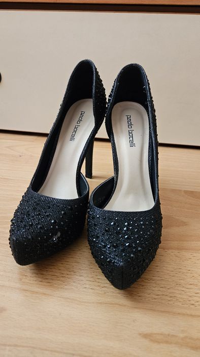 Paolo botelli черни обувки на ток, 39 номер