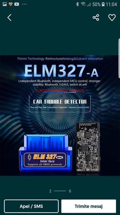 Tester diagnoza auto elm 327