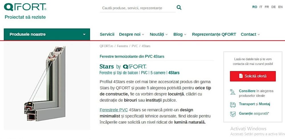 Termopan Qufort, 5 camere + plasa tantari, alb. 58x58 cm, NOU