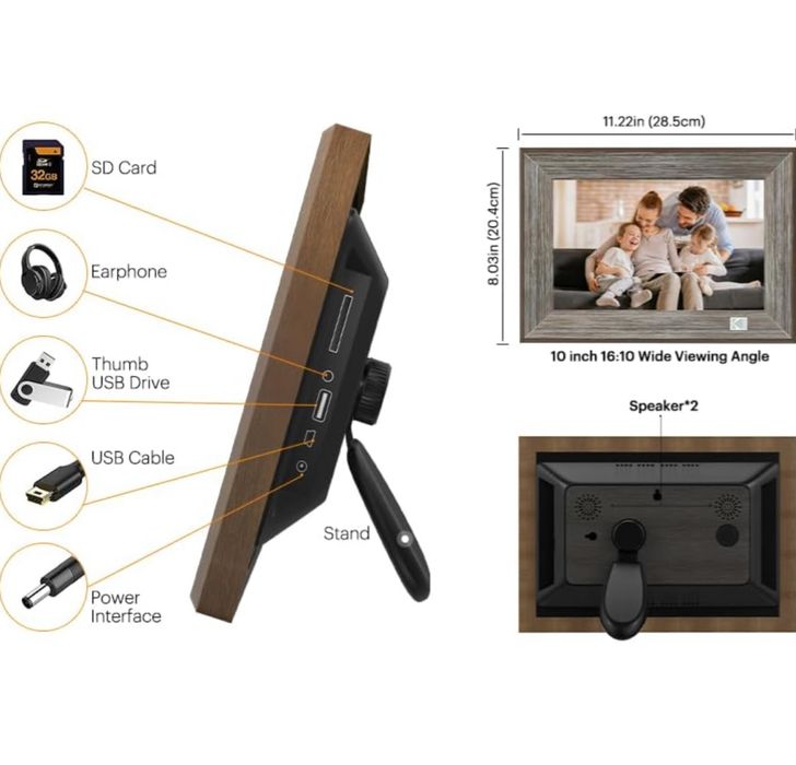 Цифровая фоторамка Kodak 10.1 дюм IPS екран сенсор Wifi