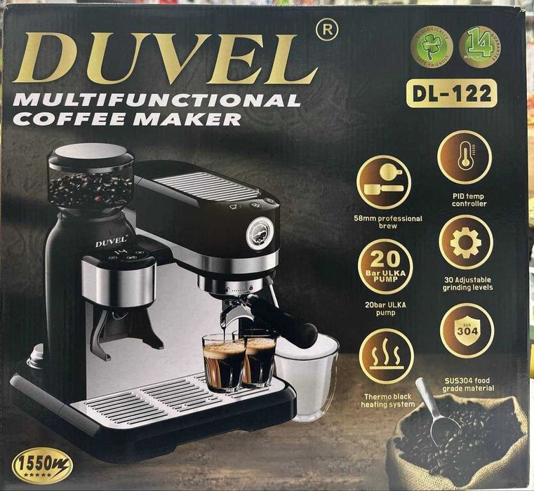 Многофункциональная кофемашина Duvel DL-122 Мощность 1550 Вт kv32