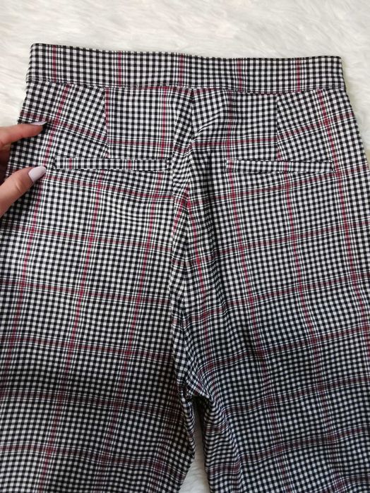 Pantaloni mulati dungi rosu/negru 34/36