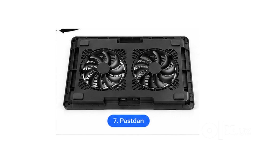 N99 Notebook Cooling Pad — Noutbuk uchun 2 ventilyatorli sovutkich