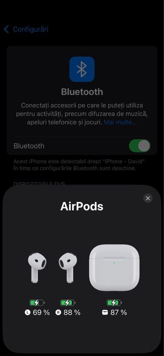 Casti airpods 4 cu ANC