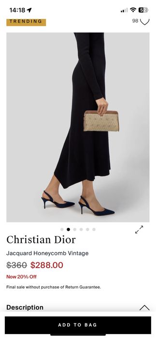 Винтажный клатч-сумка dior