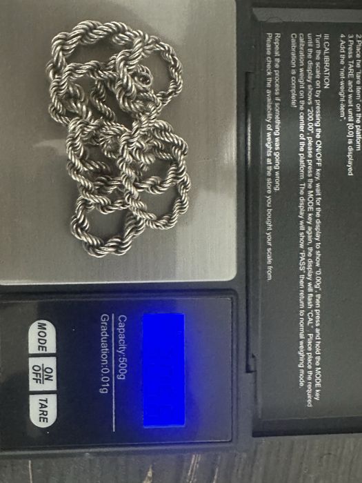 Продается серебреный трос мужской срочно