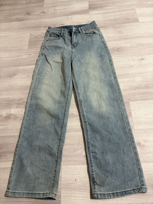 джинсы шалбар синий