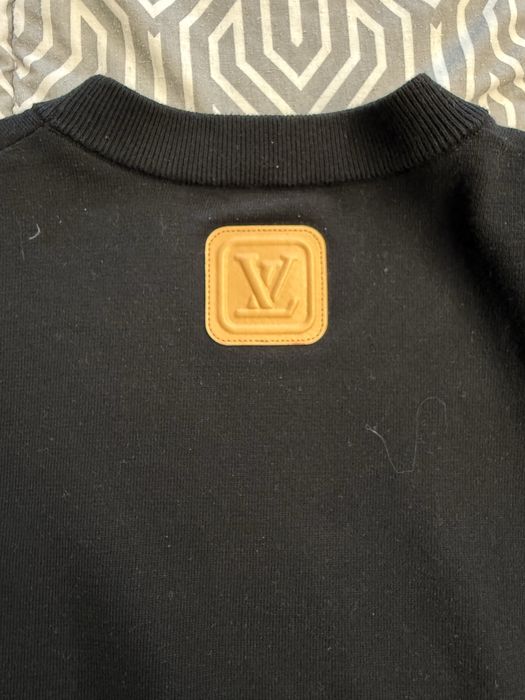 Louis Vuitton VVN Patch Short Sleeved Cotton Crewneck Black
