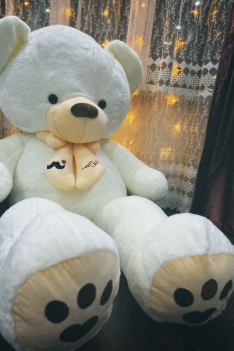 Мишка 180/190см  почти новый с пакетам