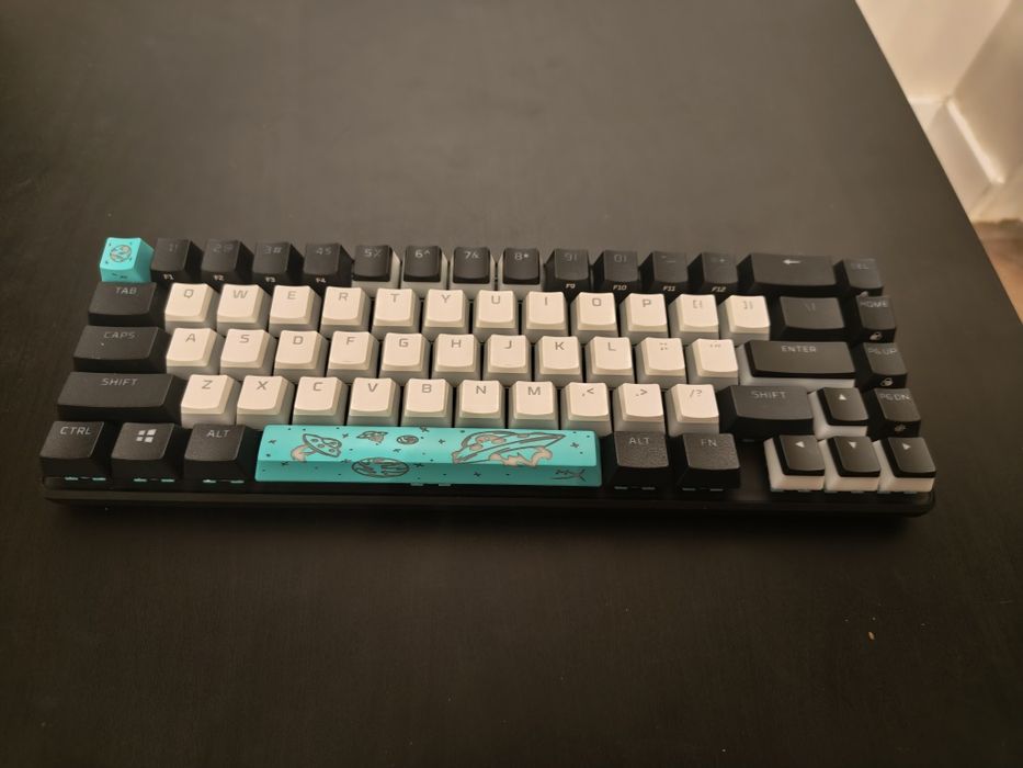 Клавиатура HyperX Alloy Origins 65 Aqua +2x Pudding PBT капчки