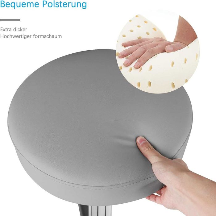 Въртящ се стол с колелца регулируем 180 кг салонен стол