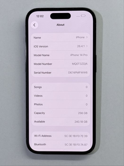 iPhone 14 Pro Black 256GB 93% battery